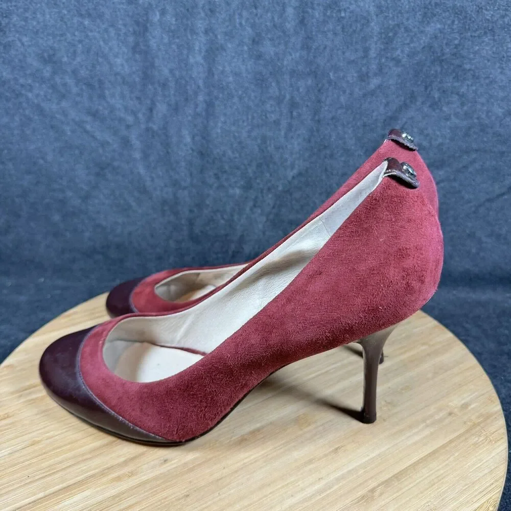 Michael Kors Stiletto Pumps Heels Womens 10.5 M Red Suede‎